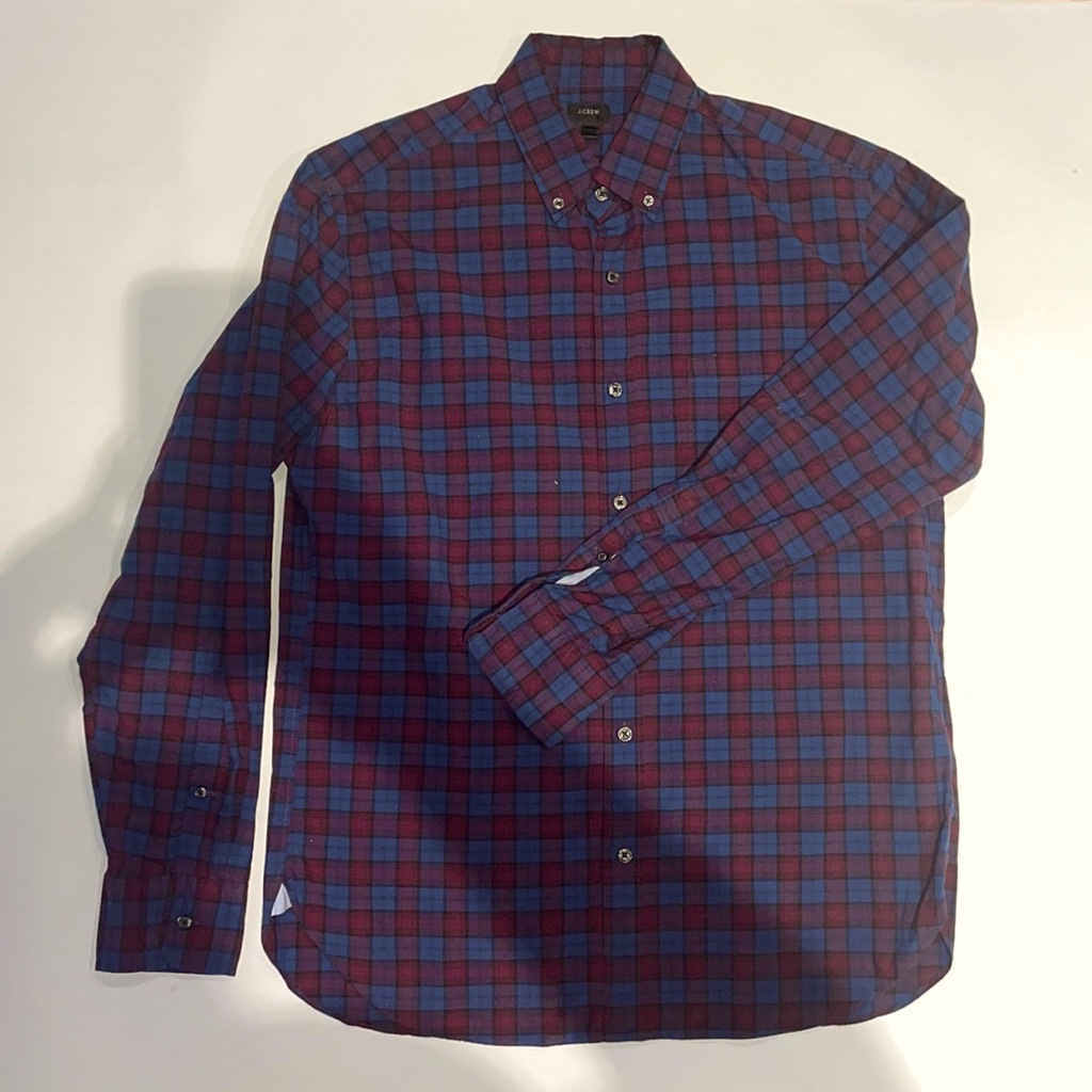 J.Crew Blue And Red Plaid Cotton Shirt